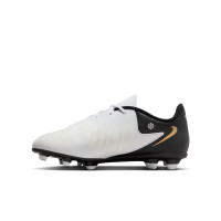 Nike Phantom GX II Club Grass/Artificial Grass Football Shoes (MG) Kids Black Off White Gold