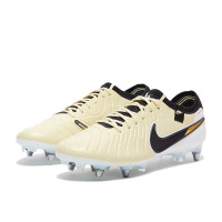 Nike Tiempo Legend 10 Elite IJzeren-Nop Voetbalschoenen (SG) Pro Player Geel Wit Zwart Goud