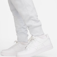 Nike Sportswear Club Hoodie Fleece Tracksuit Light Grey White