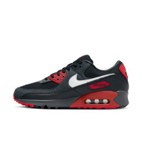 Nike Air Max 90 Sneakers Zwart Donkergrijs Wit Rood