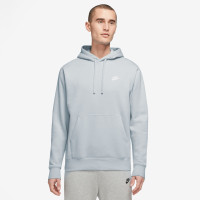 Nike Sportswear Club Hoodie Fleece Tracksuit Light Grey White