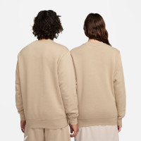 Nike Sportswear Club Crew Sweater Fleece Light Brown White