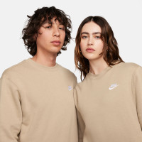 Nike Sportswear Club Fleece Crew Tracksuit Beige White