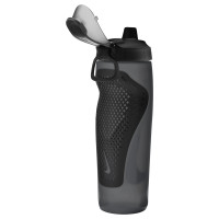 Nike Refuel 710ML Bidon Met Rietje Zwart Donkergrijs Zilver