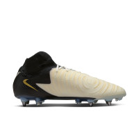 Nike Phantom Luna II Elite IJzeren-Nop Voetbalschoenen (SG) Pro Player Zwart Gebroken Wit Goud