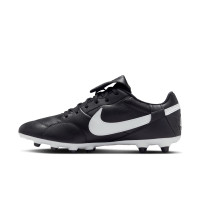 Nike Premier III Gras Voetbalschoenen (FG) Zwart Zwart Wit