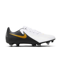 Nike Phantom Academy GX II IJzeren-Nop Voetbalschoenen (SG) Zwart Gebroken Wit Goud