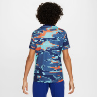 Nike Dutch Team Pre-Match Training Kit 2024-2026 Kids Blue Orange White