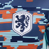 Nike Nederlands Elftal Pre-Match Trainingstenue 2024-2026 Blauw Oranje Wit