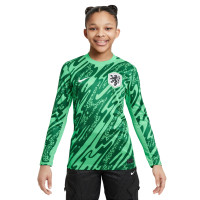 Nike Dutch Team Long Sleeve Goalkeeper Kit 2024-2026 Kids Green