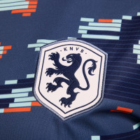 Nike Nederlands Elftal Pre-Match Trainingstenue 2024-2026 Dames Blauw Oranje Wit