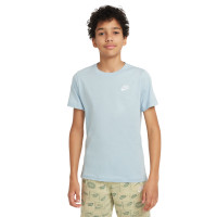 Nike T-Shirt SW Kids Blauwgrijs Wit