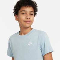 Nike T-Shirt SW Kids Blauwgrijs Wit