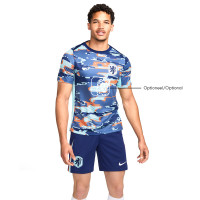 Nike Nederlands Elftal Pre-Match Trainingstenue 2024-2026 Blauw Wit