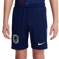 Nike Nederlands Elftal Pre-Match Trainingstenue 2024-2026 Kids Blauw Wit