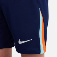 Nike Nederlands Elftal Pre-Match Trainingstenue 2024-2026 Kids Blauw Wit