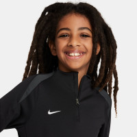Nike Dri-FIT Strike 1/4-Zip Training sweater Kids Black Dark Grey White