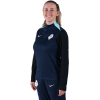 Nike KNVB Scheidsrechters Trainingstrui 1/4-Zip 2024-2026 Dames Donkerblauw