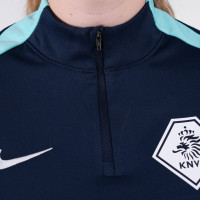 Nike KNVB Scheidsrechters Trainingstrui 1/4-Zip 2024-2026 Dames Donkerblauw