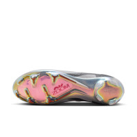 Nike Zoom Mercurial Vapor Elite 15 Gras Voetbalschoenen (FG) Grijs Zwart Roze