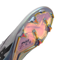 Nike Zoom Mercurial Vapor Elite 15 Gras Voetbalschoenen (FG) Grijs Zwart Roze
