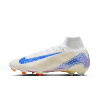 Nike Zoom Mercurial Elite Superfly 10 Grass Football Shoes (FG) White Blue Orange