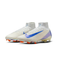 Nike Zoom Mercurial Elite Superfly 10 Grass Football Shoes (FG) White Blue Orange