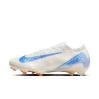 Nike Zoom Mercurial Vapor 16 Elite Gras Football Shoes (FG) White Blue Orange