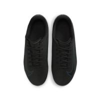 Nike Mercurial Vapor Club 16 Grass/Artificial Grass Football Shoes (MG) Kids Black Dark Green