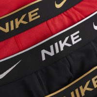 Nike Everyday Cotton Boxershort Brief 3-Pack Zwart Rood Zwart Goud