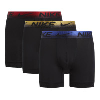Nike Dri-FIT Ultra Stretch Micro Boxer Shorts 3-Pack Black Blue Gold Red