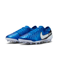 Nike Tiempo Legend Elite 10 Kunstgras Voetbalschoenen (AG) Blauw Wit Zwart