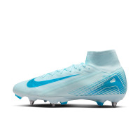 Nike Zoom Mercurial Superfly Elite 10 IJzeren-Nop Voetbalschoenen (SG) Lichtblauw Blauw