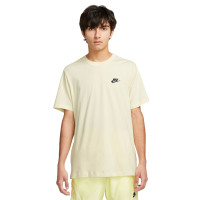 Nike Club Sportswear T-Shirt Lichtgeel Zwart
