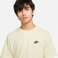 Nike Club Sportswear T-Shirt Lichtgeel Zwart