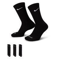 Nike Everyday Cushioned Plus Sportsokken 3-Pack Zwart Wit