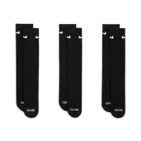 Nike Everyday Cushioned Plus Sportsokken 3-Pack Zwart Wit