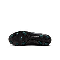 Nike Phantom GX Club II Gras / Kunstgras Voetbalschoenen (MG) Kids Zwart Donkergroen