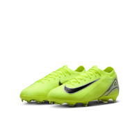 Nike Zoom Mercurial Vapor 16 Pro Gras Voetbalschoenen (FG) Kids Neongeel Zwart Zilver