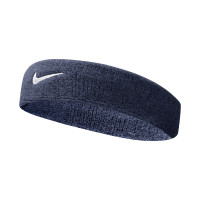 Nike Hoofdband Swoosh Donkerblauw Wit