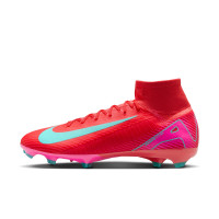 Nike Zoom Mercurial Superfly Pro 10 Gras Voetbalschoenen (FG) Rood Turquoise Roze