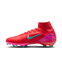 Nike Zoom Mercurial Superfly Pro 10 Gras Voetbalschoenen (FG) Rood Turquoise Roze