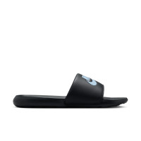 Nike Victori One Slippers Zwart Lichtblauw
