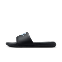 Nike Victori One Slippers Zwart Lichtblauw