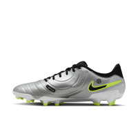 Nike Tiempo Legend 10 Academy Gras / Kunstgras Voetbalschoenen (MG) Zilver Zwart Neongeel