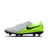 Nike Phantom GX II Academy Iron-Nop Football Shoes (SG) Anti-Clog Neon Yellow Silver Black