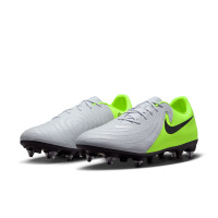 Nike Phantom GX II Academy Iron-Nop Football Shoes (SG) Anti-Clog Neon Yellow Silver Black