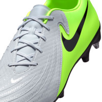 Nike Phantom GX II Academy Iron-Nop Football Shoes (SG) Anti-Clog Neon Yellow Silver Black