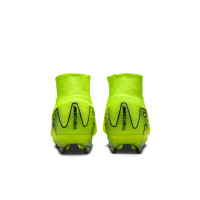 Nike Zoom Mercurial Superfly 10 Elite Iron Stud Football Shoes (SG) Neon Yellow Black Silver