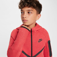Nike Tech Fleece Trainingspak Sportswear Kids Rood Zwart